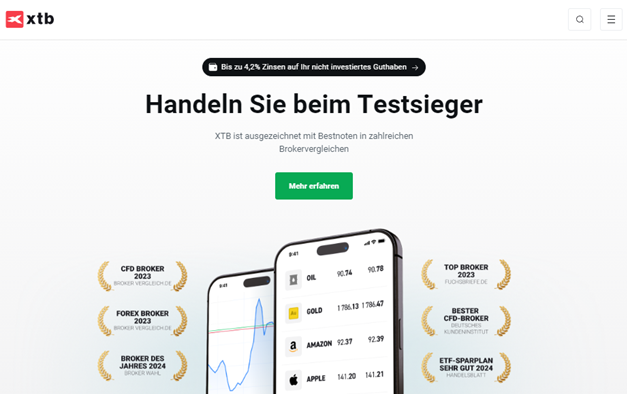 XTB und seine Auszeichnungen