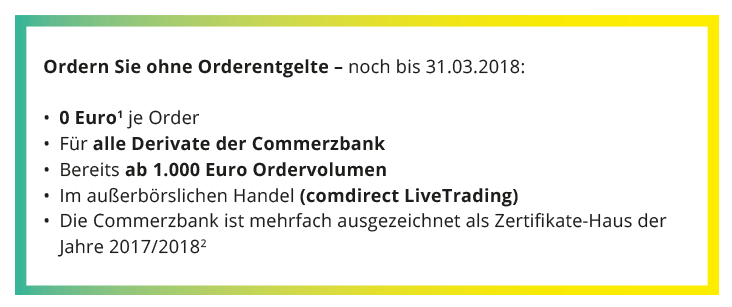 Comdirect No Fee Aktion Commerzbank21 Fur 0 Euro Traden Aktiendepot